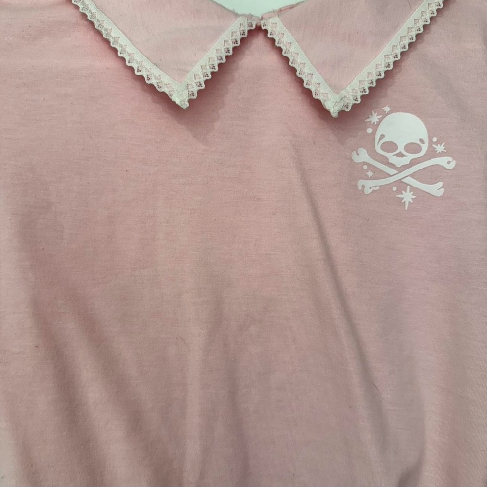 Pink Top with Skull Design